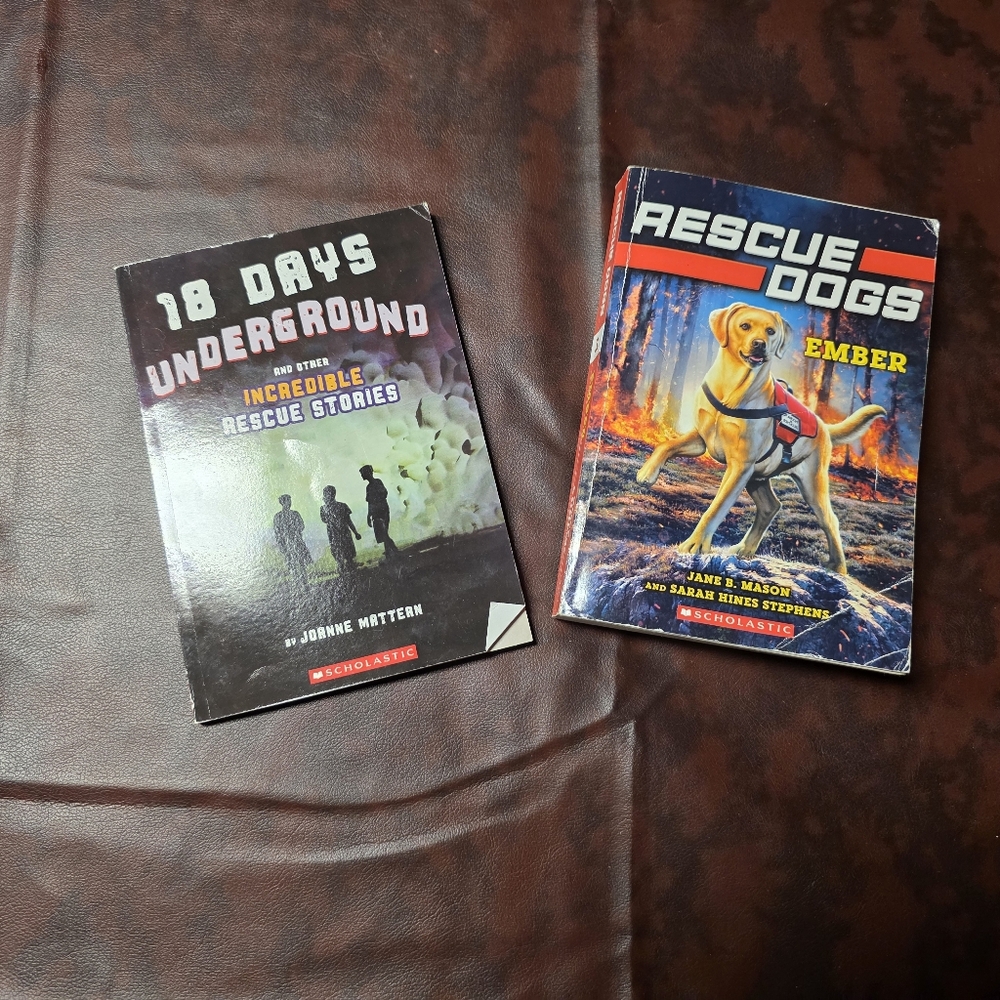 Rescue Dogs and 18 Days Underground Books